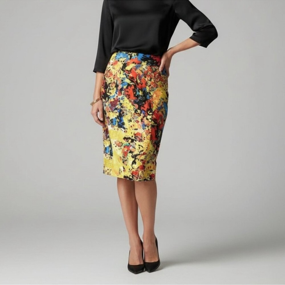 TRACY REESE | ANTHROPOLOGY Gainsborough Colorful High Waisted Pencil Skirt Sz 0